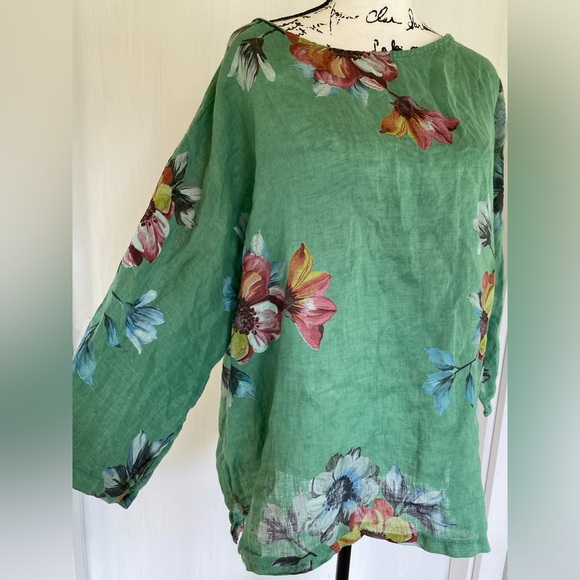 9F MODA 100% linen blouse - Picture 4 of 11